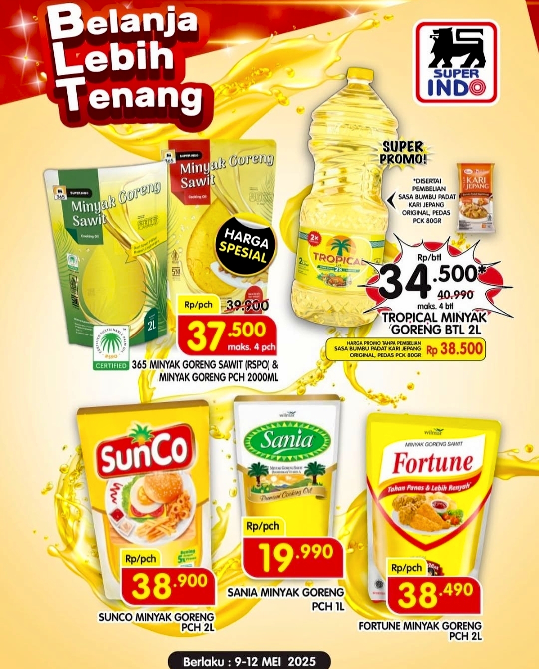 Jangan Lewatkan! Promo Minyak Goreng Hemat Di Superindo, Harga Mulai Rp 19 Ribu Jangan Lewatkan! Promo Minyak Goreng Hemat Di Superindo, Harga Mulai Rp 19 Ribu
