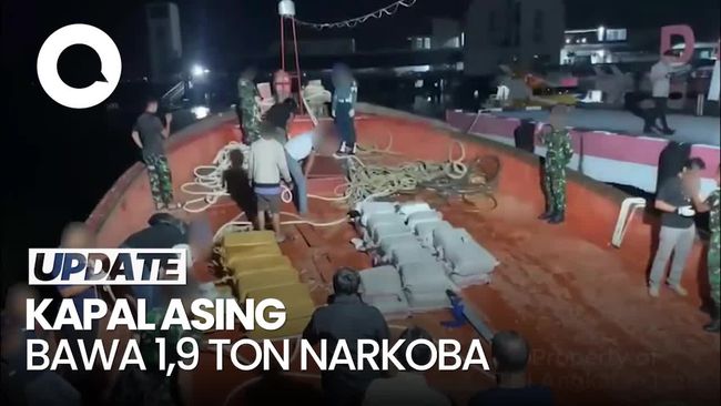 Kapal Bermuatan 1,9 Ton Narkotika Ditangkap TNI AL Di Kepulauan Riau Kapal Bermuatan 1,9 Ton Narkotika Ditangkap TNI AL Di Kepulauan Riau